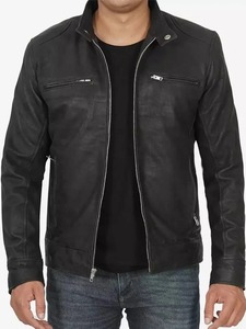 เสื้อแจ็คเก็ตหนังสีดำสำหรับผู้ชายยี่ห้อ Dodge รุ่น Snuff - Product Image 1