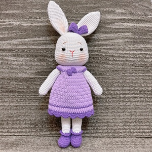 2024 artículo caliente tamaño grande conejito ganchillo muñeca conejo Amigurumi precio al por mayor Animal de peluche juguete volver a la escuela regalo de Navidad - Product Image 2