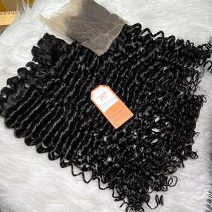 Paquetes de cabello brasileño ondulado profundo Remy Extensiones de cabello humano vietnamita crudo real Extremo de cabello completo Precio de fábrica Envío mundial - Product Image 1