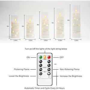 Set di 5 Candele LED Senza Fiamma con Timer, Effetto Sfarfallio per Atmosfera Romantica e Decorazione Casa, Stabili ed Eleganti - Product Image 2