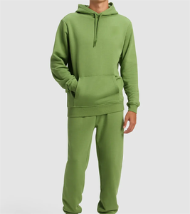 Survêtement de jogging en molleton à capuche pour homme, personnalisé avec logo imprimé, de haute qualité, pour l'hiver, décontracté et uni - Product Image 1
