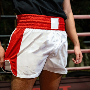 กางเกงชกมวยคุณภาพสูงสีขาวสำหรับฝึกซ้อม ฟิตเนส ต่อสู้ MMA มวยไทย คิกบ็อกซิ่ง พร้อมออกแบบและขนาดตามสั่ง - Product Image 4