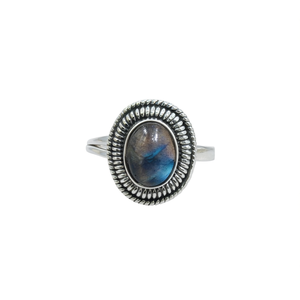 <b>Labradorite</b> Moissanite <b>Ring</b> 3.8 Grams Elegant and Unique Jewelry Accessory - Product Image 2