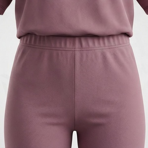 Women's 2 Piece <b>Knitted</b> <b>Set</b> Solid Color Crew Neck Short Sleeve T Shirt and Above Knee Shorts Loose Fit Casual Spring Summer Wear - Product Image 5