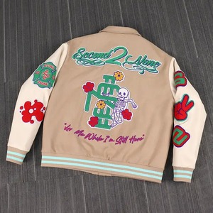 Chaqueta Varsity Personalizada con Logotipo Bordado, Estilo Vintage, Unisex, Oversize, Tipo Bomber, de Alta Calidad - Product Image 2