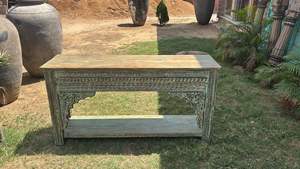 Elegante Mesa Consola de Madera para Entrada o Sala de Estar, Artículo de Decoración para el Hogar con Almacenamiento y Diseño Moderno - Product Image 2