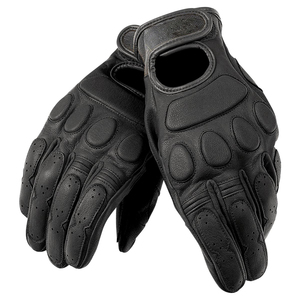 Gants de moto en cuir demi-doigts de haute qualité à prix d'usine, fonction tactile, antidérapants, imperméables, respirants, avec boucle - Product Image 4