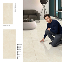 Carreaux de sol et de mur en porcelaine émaillée effet soie satinée 600x1200mm 8mm 60x120cm 24x48 pouces finition polie brillante
