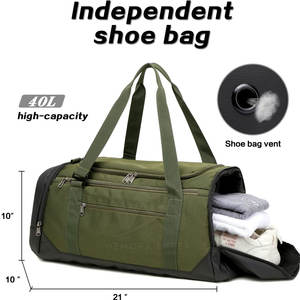 Bolsas Deportivas de Poliéster de Alta Calidad para Gimnasio, MOQ Bajo, Cómodas, para Hombre - Product Image 4