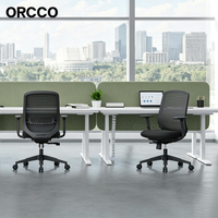 Chaise de bureau ergonomique exécutive à dossier moyen en maille, pivotante, réglable en hauteur, avec mécanisme de soutien lombaire, certifiée BSCI EUDR EN1335