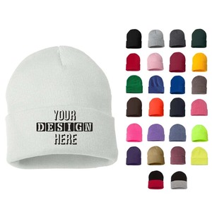 Pom 100% Cotton <b>Mens</b> Women Unisex <b>Beanie</b> Warm Slouchy Double Layer Cuffed Ski Travel <b>Hat</b> - Product Image 5