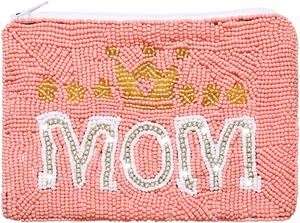 Porte-monnaie unisexe en tissu fait main avec perles et fermeture éclair, idéal pour femme, maman, cadeaux de fête des Mères, ou pour des événements. - Product Image 6