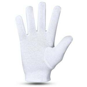 Gants de maître maçon personnalisés en coton blanc avec croix et compas jaunes 2026, Régalia maçonnique, Gants de francs-maçons OEM - Product Image 5