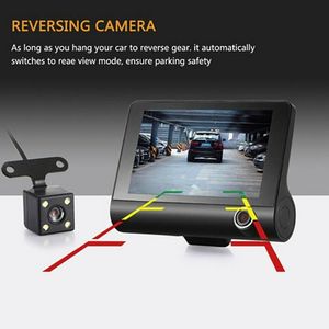 Dual Lens 1080P HD Car DVR 4 \ "Rearview Video Dash Cam Recorder con telecamera per veicolo con sensore G - Product Image 5