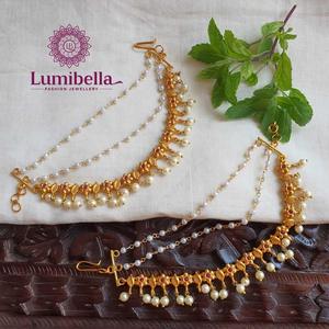 Matte Gold Hair Accessories Earrings - Product Image 1