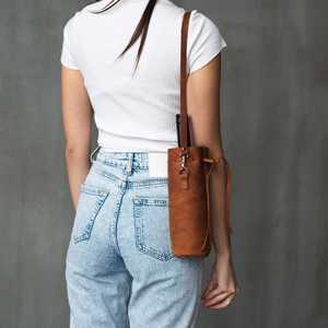 Porte-bouteille à vin en cuir véritable de qualité supérieure, pour une seule bouteille, sac à vin en cuir de luxe pour cadeau de mariage ou d'anniversaire LEB-0068 - Product Image 2