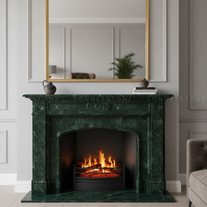 Elegante losa de mármol natural verde con ricos detalles minerales para encimeras de alta gama y diseño arquitectónico contemporáneo. - Product Image 5