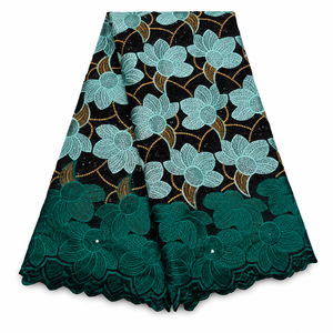 Wholesale Eco-Friendly Breathable African <b>Embroidery</b> for Voile Lace Fabric 110 GSM Premium French Lace <b>Material</b> for Bridal - Product Image 3