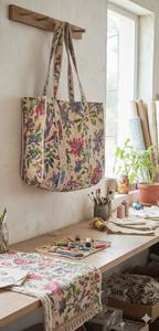 Bolsa de Mano Reutilizable Ecológica de 280g, 100% Algodón, Impresión Digital, Bolsillos Interiores/Exteriores, Diseños Personalizados, Tamaño Personalizado, Múltiples Opciones - Product Image 4