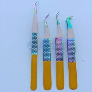 Pinzas para Pestañas con Recubrimiento en Polvo, Pinzas Profesionales para Extensión de Pestañas, Pinzas para Cejas de Acero Inoxidable, Proveedor Mayorista - Product Image 3