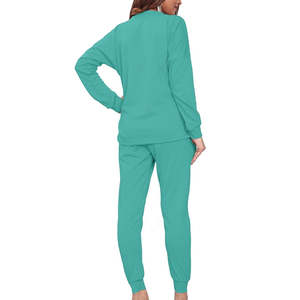 Conjunto de Top de Manga Larga y Pantalones Jogger para Mujer, Ropa Casual de Dos Piezas, Tejido Suave, Corte Relajado, Atuendo Diario - Product Image 4