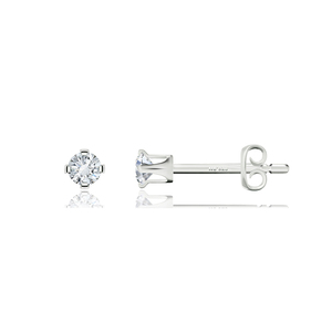 Best 925 Sterling <b>Silver</b> Fine Jewelry Stone White Topaz Cut Butterfly Lock <b>Stud</b> <b>Earring</b> Prong Setting Pack 5 Wedding Engagement - Product Image 3