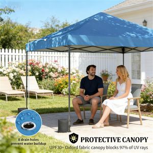 Gazebo Pop-Up Blu Scuro e Tettoia Portatile: Soluzione Pratica per Pergole - Product Image 6