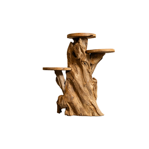 ARTERRA Soporte de exhibición de lujo hecho a mano con raíz de teca orgánica, ecológico y rústico, para interior/exterior, para Diwali - Product Image 2