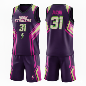 Conjunto de Uniforme de Baloncesto Sublimado Personalizado para Adultos Unisex, Jersey y Pantalones Cortos de Poliéster Transpirable de Secado Rápido, Ropa Deportiva para Equipos, Venta al Por Mayor OEM - Product Image 1