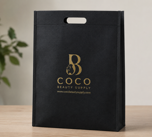 Sac de courses réutilisable en non-tissé ECO LIFE, grande taille, avec poignées découpées, sac de transport écologique pour l'épicerie - Product Image 2