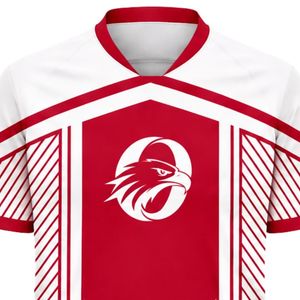 Conjunto de Uniforme de Fútbol Personalizado Rojo y Blanco, Uniforme de Fútbol Profesional, Ropa Deportiva Transpirable para Equipos, Alibaba.com - Product Image 3