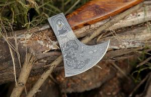 STEEL CRAFT INTERNATIONAL Hand-Forged Damascus Steel Flat Backed Hammer <b>Axe</b> 18" Full Tang Wood Handle DIY Grade ODM 1 Year - Product Image 1