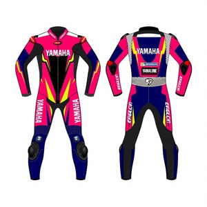 Traje de Carreras de Motocicleta Ramaha Race Edition de Cuero Vacuno/Canguro, Mono de Una Pieza/Traje de Motociclista con Protección OEM CE - Product Image 1