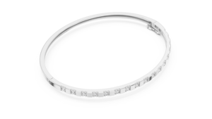 Bracelet rigide minimaliste en diamant de laboratoire taillé 0,5 carat, plaqué or blanc 18 carats rhodié, pour usage quotidien, fiançailles, Saint-Valentin, femme - Product Image 3