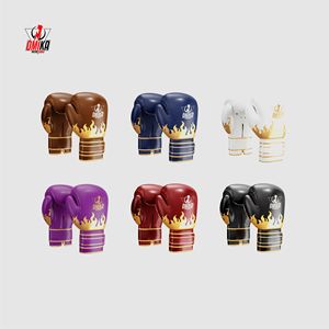 Custom OEM Professional Training Lightweight Full Finger Boxing Gloves Premium Leather for Adjustable Wrist Strap Breathable - Product Image 4