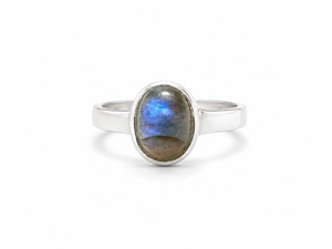 Natural Blue <b>Labradorite</b> <b>Ring</b> 925 Sterling Silver Handmade Gemstone <b>Ring</b> Minimalist Jewelry for Women - Product Image 1