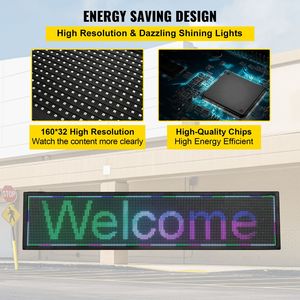 Insegna LED Scorrevole a Colori P6 per Interni da 40'' x 9'' Controllata via WiFi USB, Display Video ad Alta Risoluzione, Pannello Messaggi - Product Image 5
