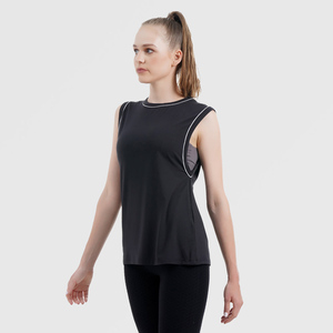 Débardeur femme en tissu extensible confortable, parfait pour le streetwear et le yoga, coupe ajustée. - Product Image 2