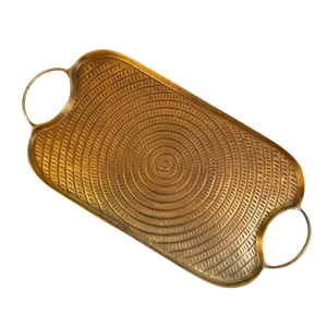 Plateau de service rectangulaire en métal robuste avec poignées, en acier au carbone durable, pour la maison, la cuisine et l'usage commercial - Product Image 3