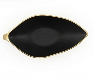 Hot Premium Fancy Aluminium Rond Designer Noir & Or Bols De Service Vaisselle Bol pour La Maison Hôtel et Restaurant Bol De Service - Product Image 4