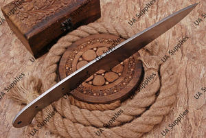 Couteau de chasse et de camping professionnel sur mesure OEM/ODM, en acier au carbone forgé à la main, lame fixe de 8 pouces, pointe tombante, qualité industrielle - Product Image 6