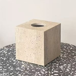 Best Seller Travertine Marble <b>Tissue</b> Box Cover Luxury Rectangular <b>Tissue</b> Holder Home Bathroom Decor - Product Image 5