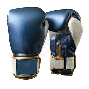 Gant de combat de boxe en cuir rouge-blanc avec entraînement au pouce attaché-Équipement de fitness de gymnastique de boxe-Gants de kickboxing de boxe - Product Image 2