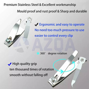 Wholesale Stainless Steel Nail Clippers Set Ultra Sharp Fingernail and Toenail <b>Cutter</b> Kit for Professional Grooming Care - Product Image 6