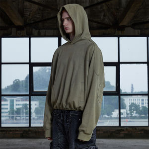 Sweat-shirt d'hiver pour homme de haute qualité, coupe classique, effet délavé, avec sérigraphie et strass, style OEM tendance - Product Image 1