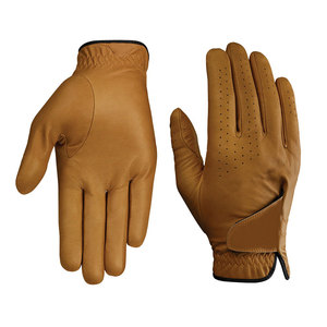 Gants de golf unisexes de qualité supérieure, nouveaux, élégants, en cuir véritable, à doigts entiers, avec fermeture de poignet réglable et design personnalisable - Product Image 6