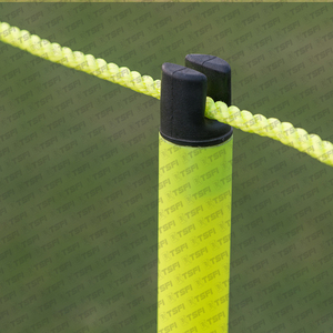 Ensemble de poteaux de filet de tennis jaunes pour l'entraînement en extérieur, en PE, montage facile, marqueur de limite de terrain, pour terrain de pratique et événements sportifs - Product Image 3