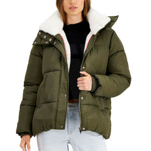 Winter Women's Casual Hat Detachable Hooded Custom Long Puffer Puffer Jacket for Women - Product Image 1