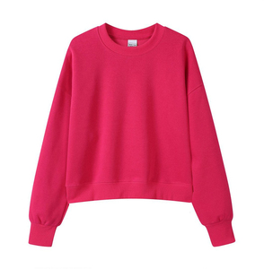 Sudadera de Punto con Capucha para Mujer, Manga Larga, Color Rosa Sólido, Corte Regular, Prenda de Invierno Transpirable y Ecológica - Product Image 4