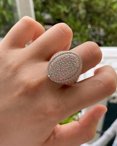 Iced Bust Hip Hop Style 925 Sterling <b>Silver</b> Rhodium Plated Moissanite <b>Pinky</b> <b>Ring</b> <b>for</b> <b>Men</b> Engagement & Anniversary Statement <b>Ring</b> - Product Image 3